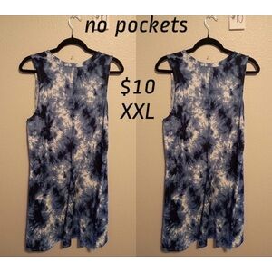 Stylish Blue Tie-Dye Dress